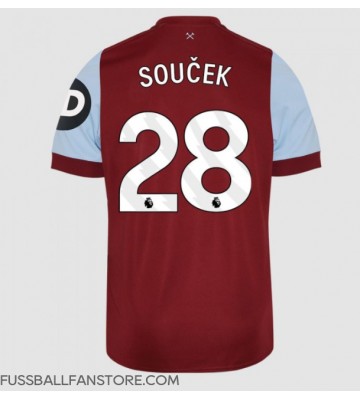 West Ham United Tomas Soucek #28 Replik Heimtrikot 2023-24 Kurzarm